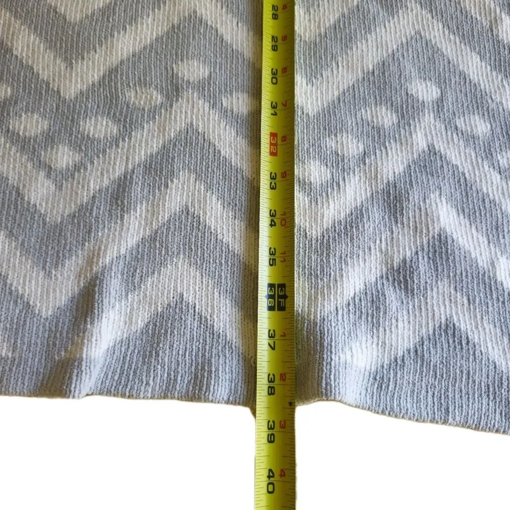 Harper Canyon Gray White Baby Blanket Chenille Chevron Stripe Polka‎ Dot 30'x38'